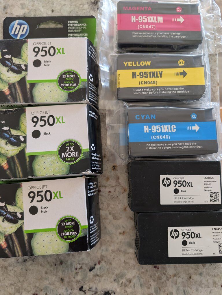 HP Printer cartridges 950 & 951