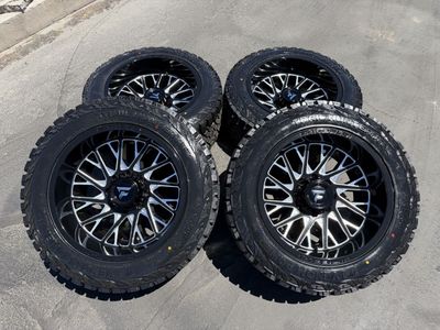 New 33x12.50r20 Venom ATX Fittipaldi FA08 8x6.5 Dodge Ram Cummins Chevy Silverado 2500 3500 GMC Duramax 8 lug -44et offset
