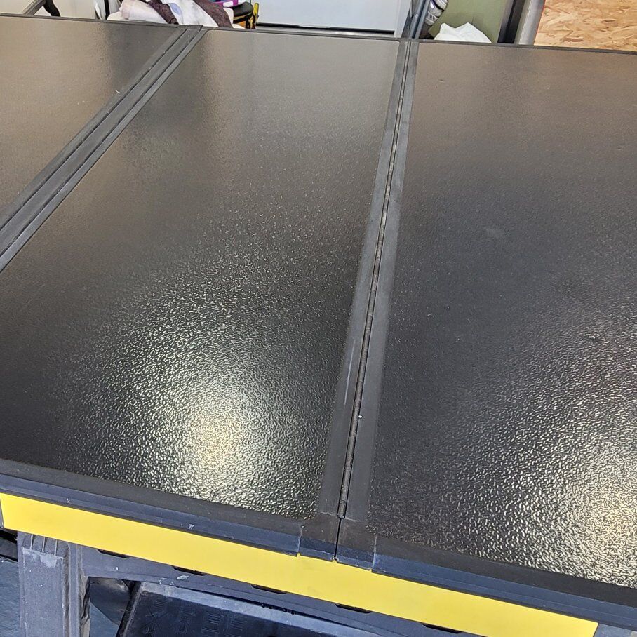 Cover, l-79",w-69", Hard, Tri-fold, Black