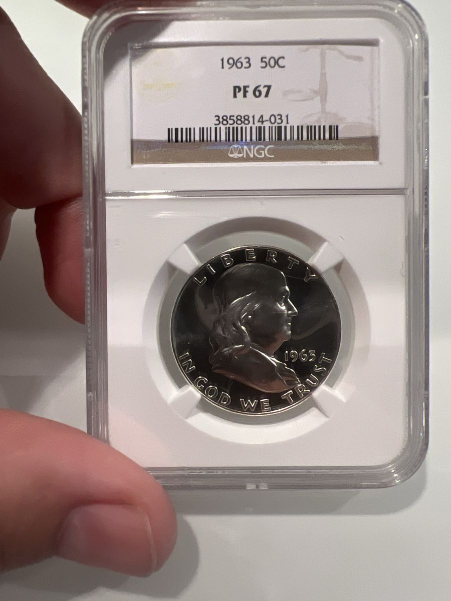1963 Franklin Half Dollar 50C NGC PF 67 Certified Proof Coin