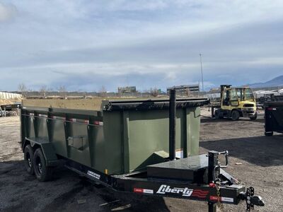 7x16 Liberty LD Dump Trailer - 40" Sides - 15.4K GVWR - Detach and Defend Coupler