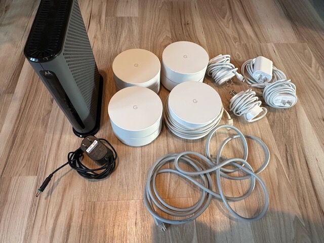 Routers-4 and Modem-high speed/Whole house system