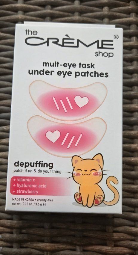 The Crème Shop Depuffing Mult-Eye Task Under Eye Patches Strawberry Vitamin C Hyaluronic Acid