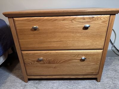 Golden Oak Filing Cabinet