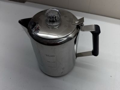 Stainless Steel 9-Cup Stovetop Percolator Coffee Maker with Basket and Lid