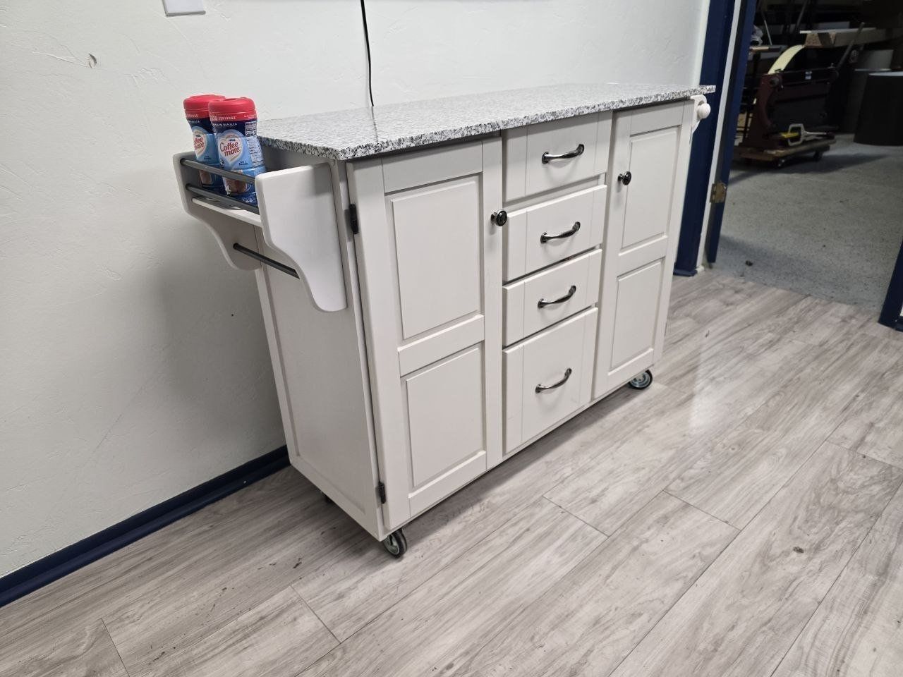 White moble coffee station