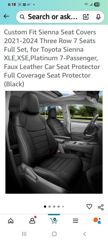 New in Box! Toyota Sienna Seat Covers (FULL)