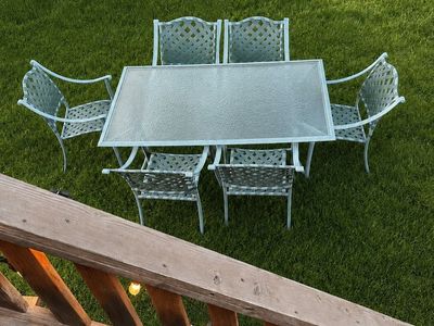 Outdoor Patio Dining Set with Table and Six Chairs