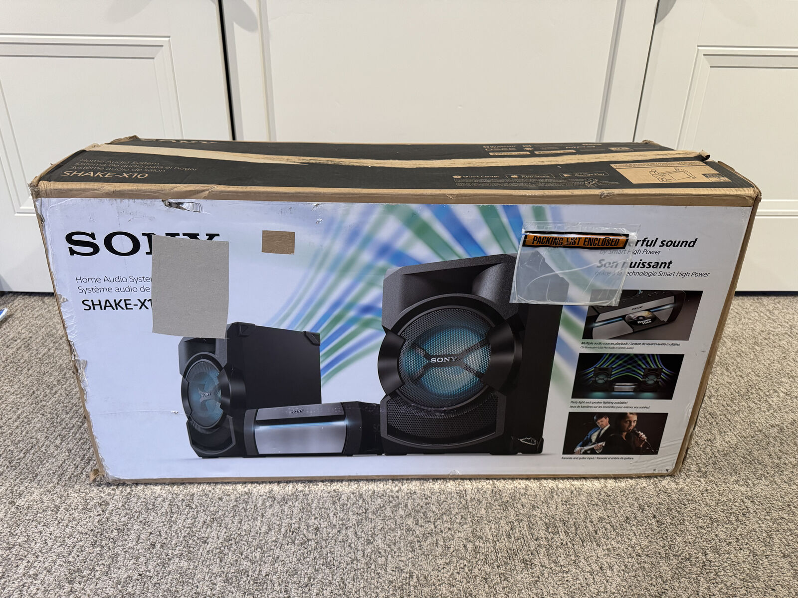 Sony SHAKEX10 High Power Home Audio System and Karaoke Machine with Bluetooth