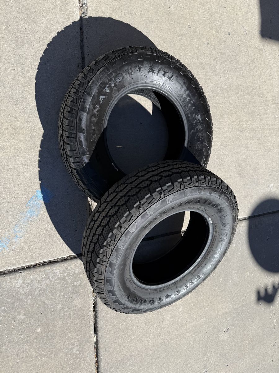 Two Firestone Destination AT2 235/75R16