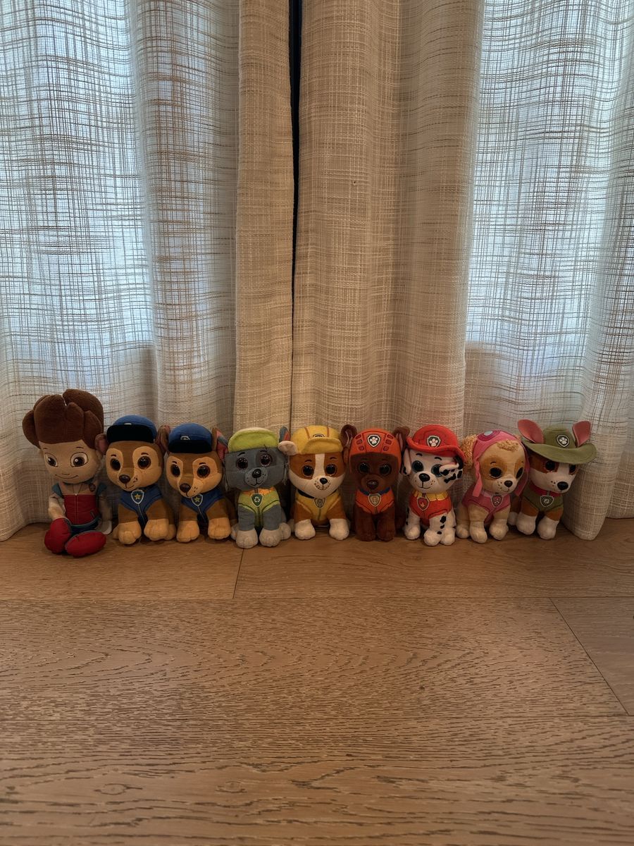 Small Paw Patrol Plush Toys Set - Ryder and Pups Characters Lot