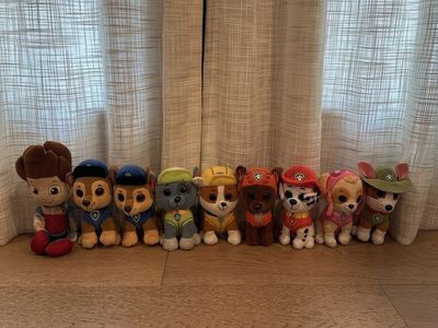 Small Paw Patrol Plush Toys Set - Ryder and Pups Characters Lot