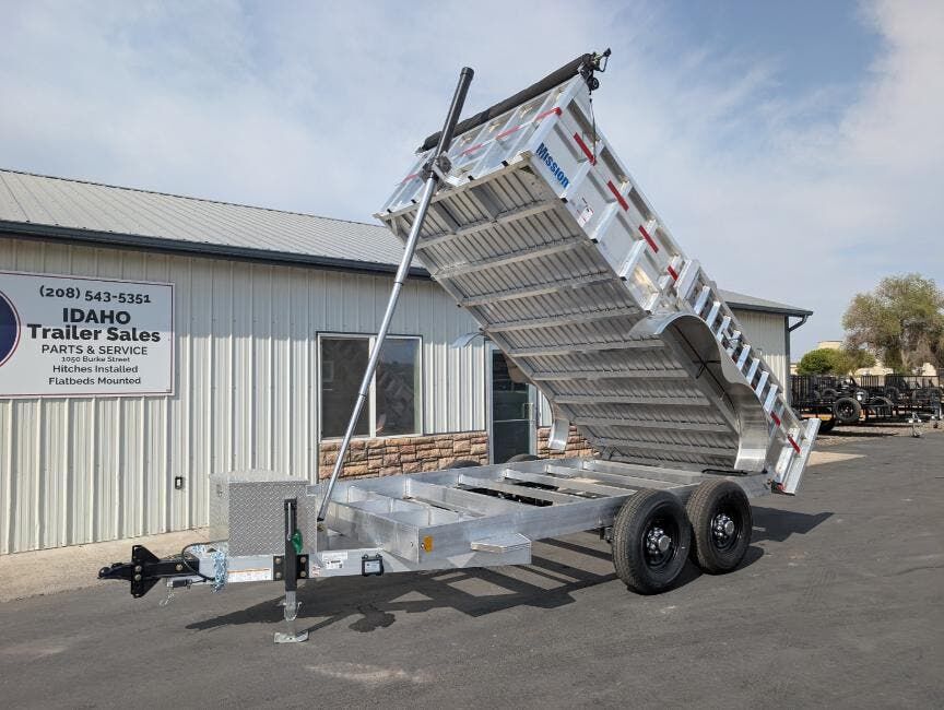 2026 Mission Trailers MODP 7x14x2 Telescopic Aluminum Dump Trailer 14K