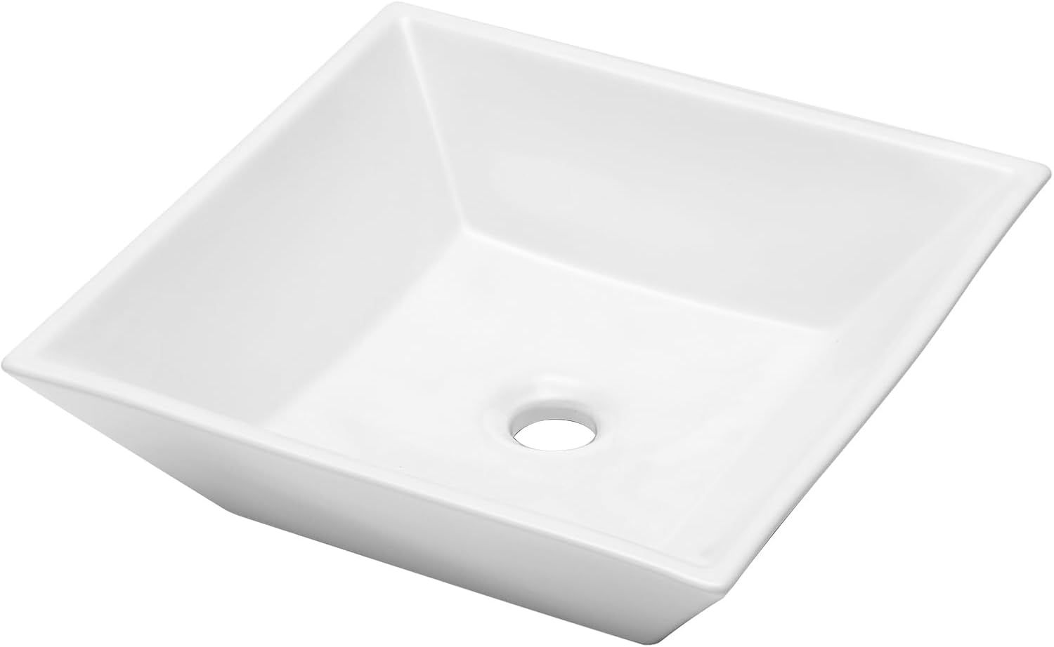 White ceramic vessel sink