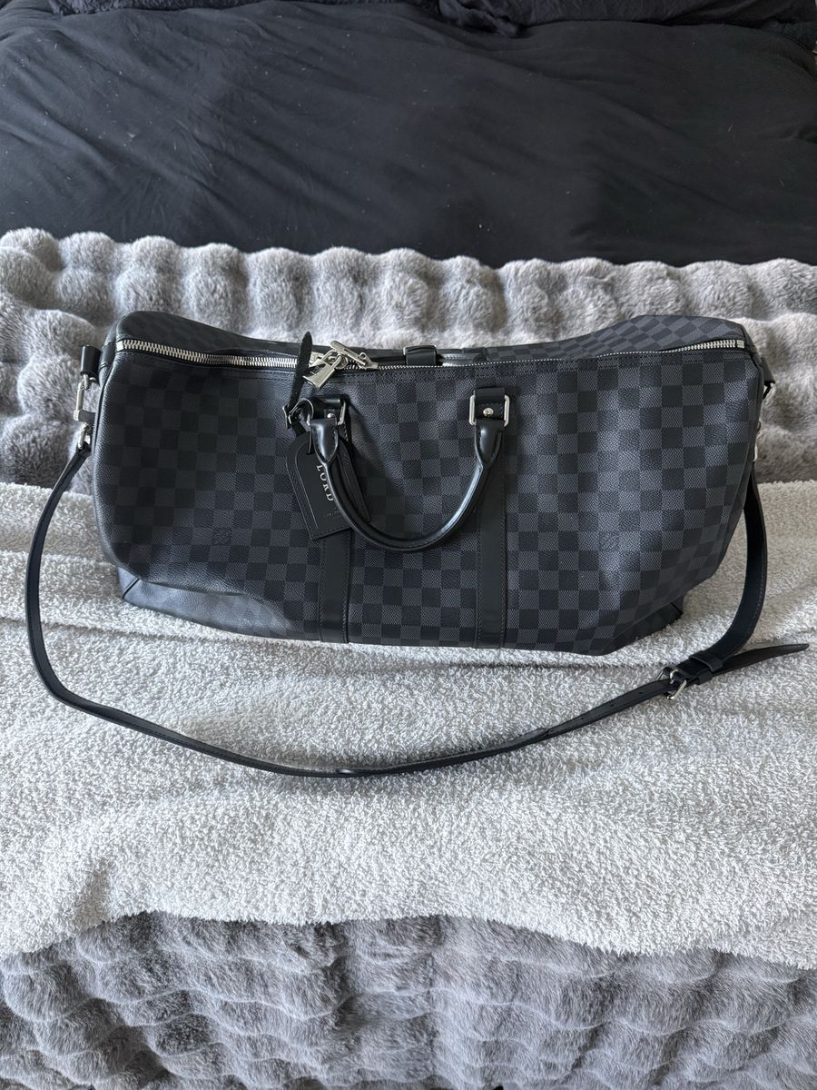 Louis Vuitton Damier Graphite Duffle (Keepall Bandoulière 55)
