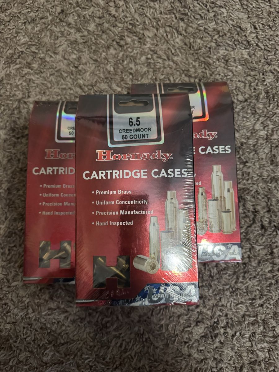 Hornady 6.5 Creedmoor Unprimed Brass Cartridge Cases (50-Count Box)
