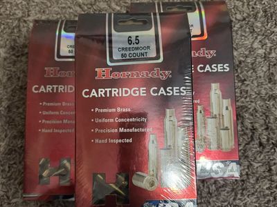Hornady 6.5 Creedmoor Unprimed Brass Cartridge Cases (50-Count Box)
