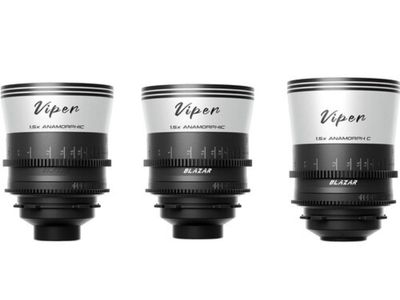 Blazar Lens Viper t2.1 full frame 1.5x anamorphic 3-lens set PL mount