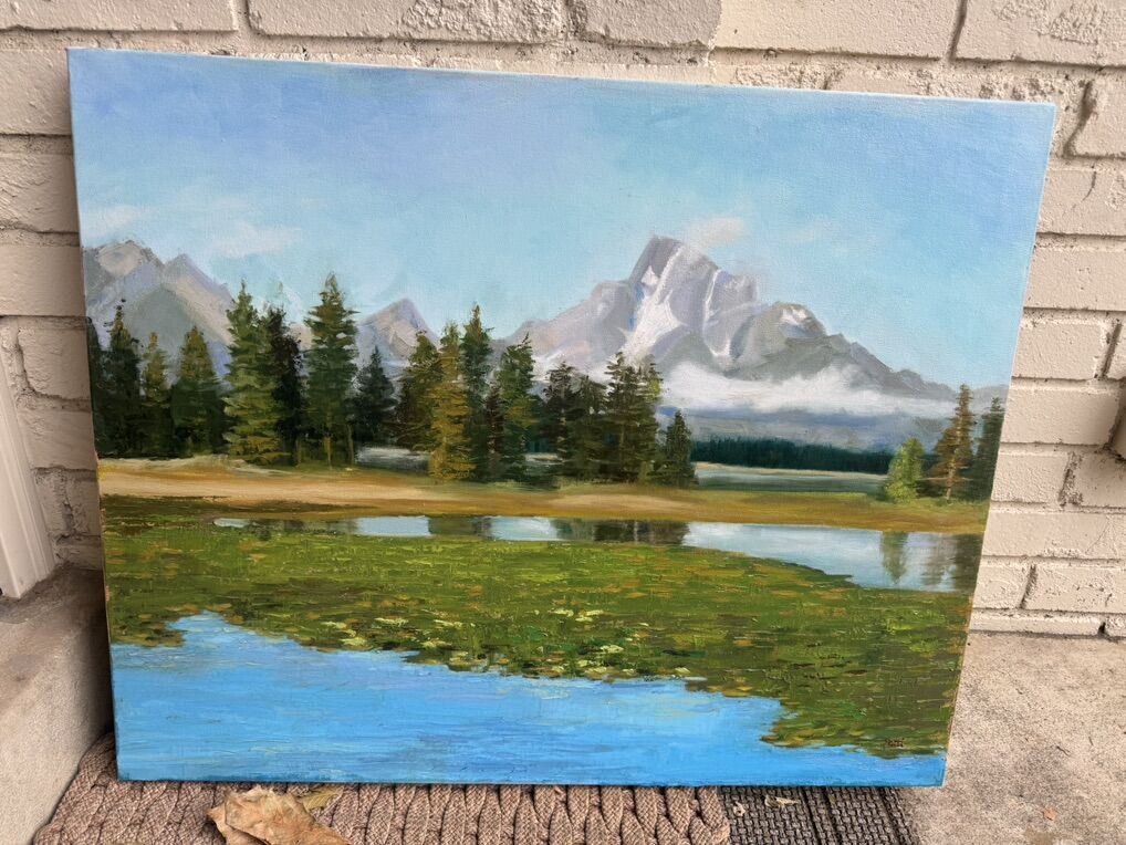 original Oil Painting Of The Tetons