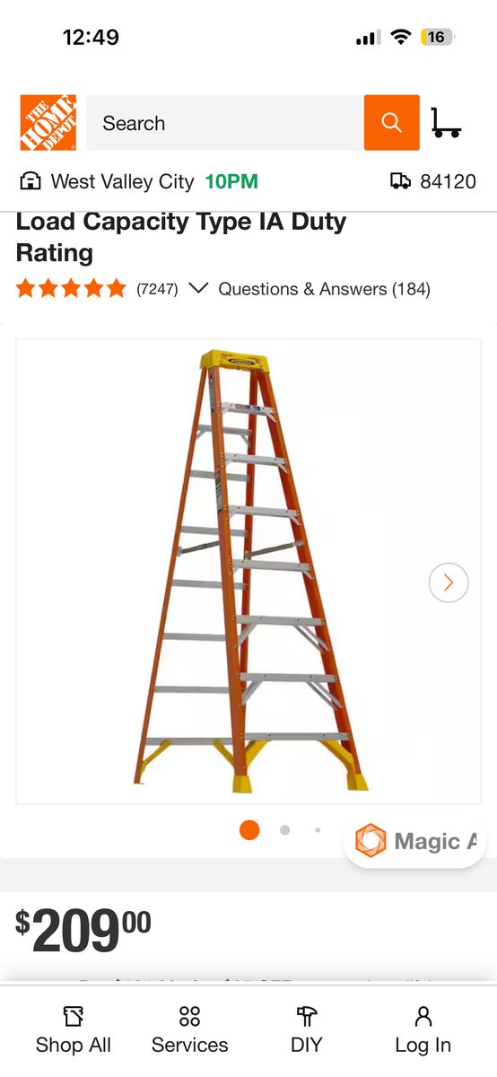 8ft Fiberglass Step Ladder