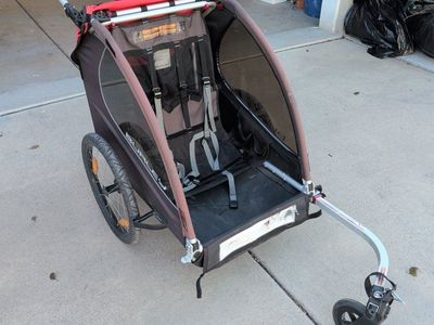 Burley Child HoneyBee Bike Trailer and Stroller - Red/Black Used