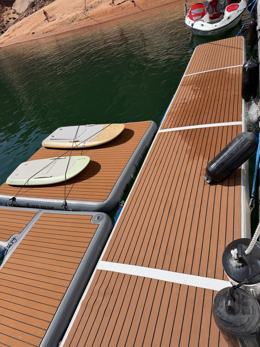Dock Holiday EFoil Inflatable Dock 2-Port, PVC/EVA Foam Decking
