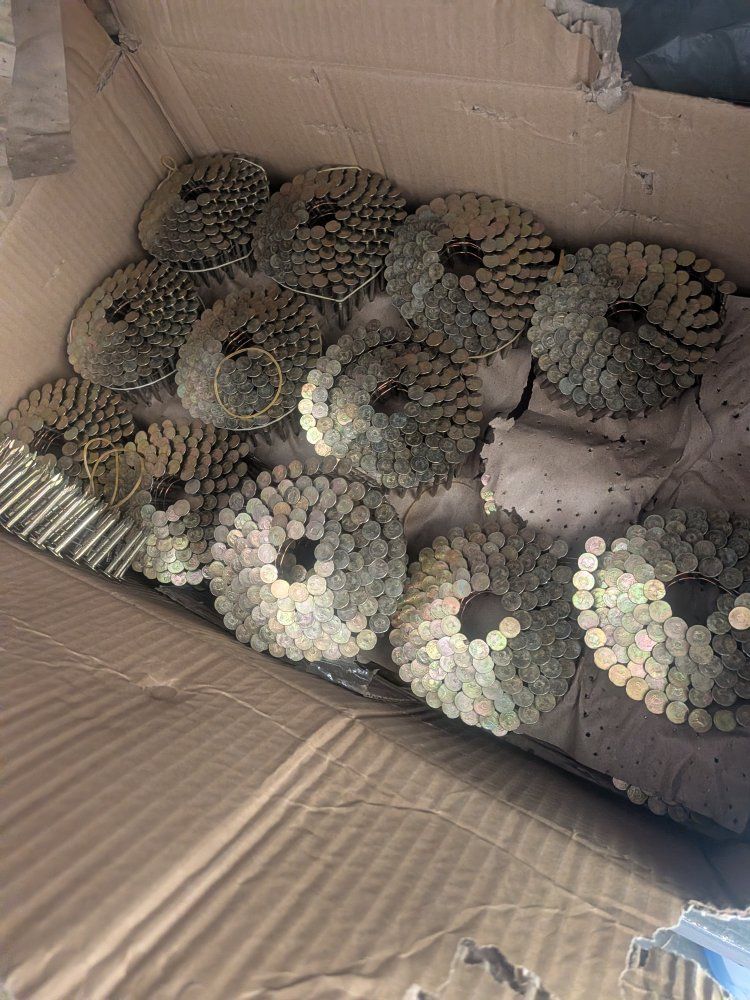 half a box of coiled roofing nails