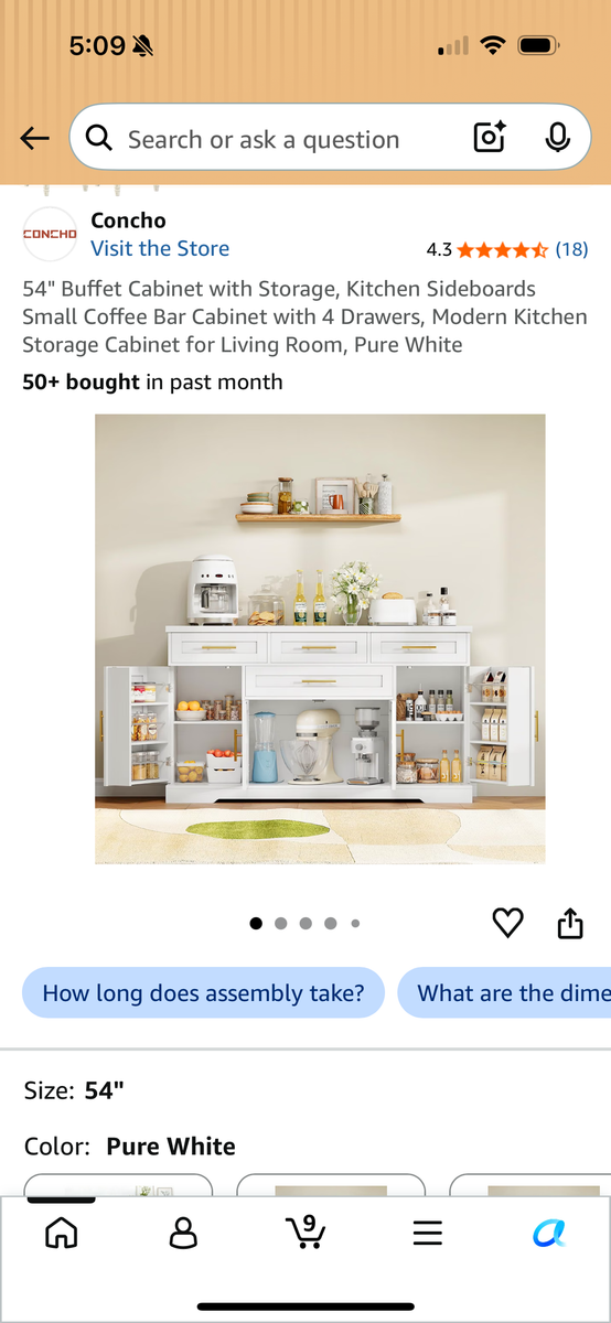 Buffett cabinet with storage