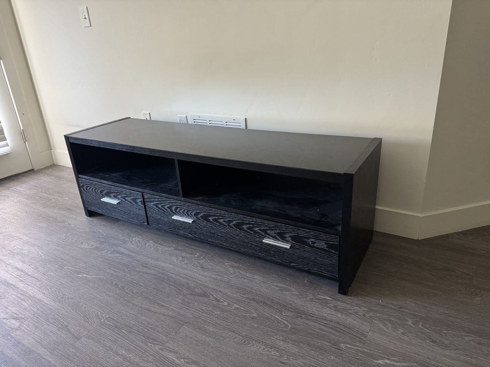 $150 OBO - TV Stand with 3 drawers, glass topper