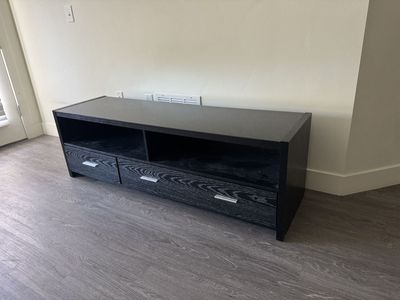 $150 OBO - TV Stand with 3 drawers, glass topper