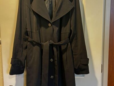 NVLT Black Belted Trench Coat