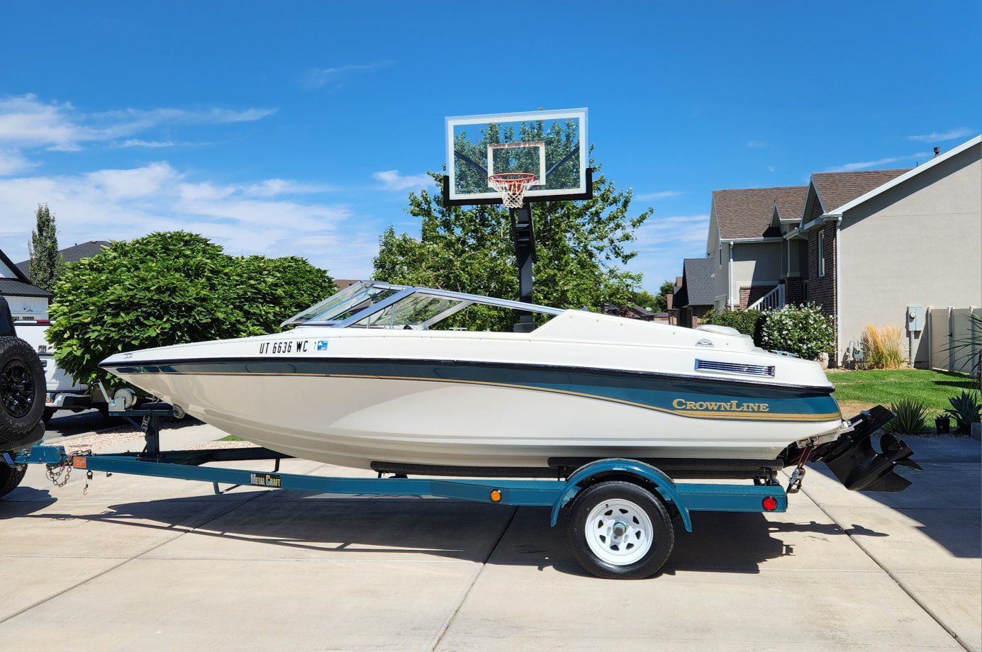 1994 Crownline 182BR Bowrider Open Bow Boat with Trailer and Cover