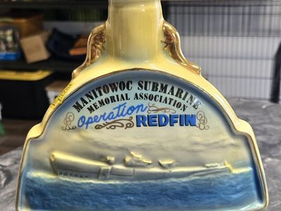 Vintage Jim Beam 1970 Manitowoc Submarine Operation Redfin Decanter