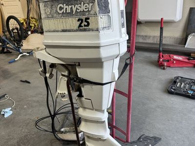 Chrysler 25 HP Outboard Boat Motor - Used, Good Condition