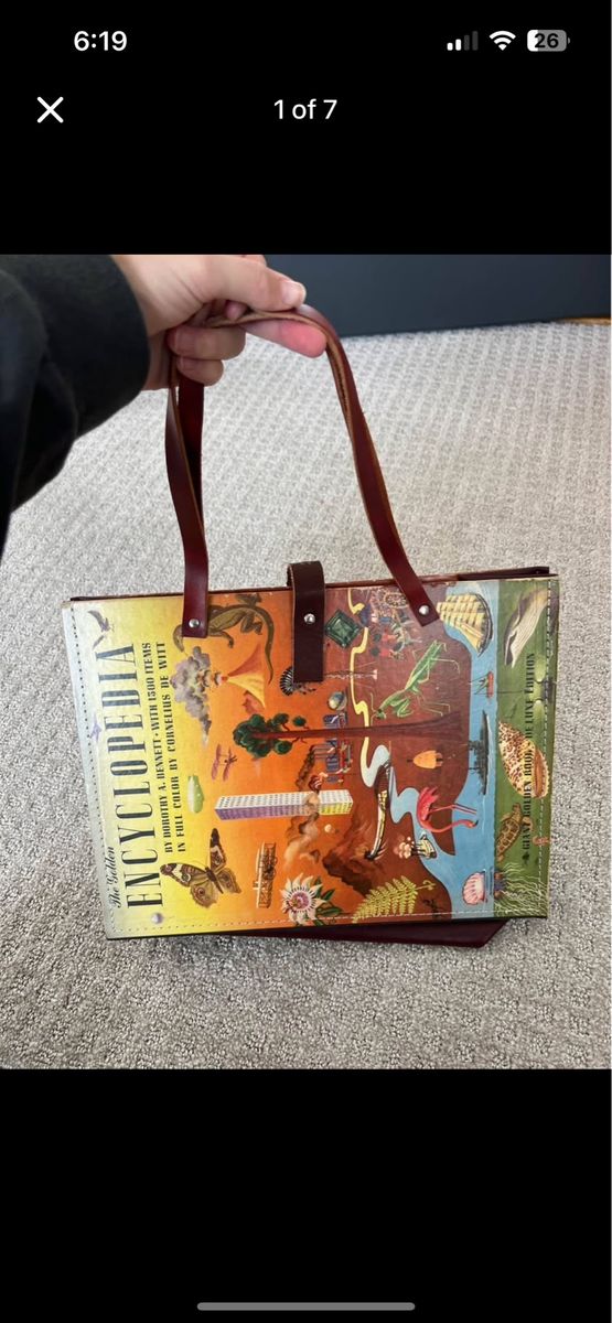 Vintage Encyclopedia Book Bag