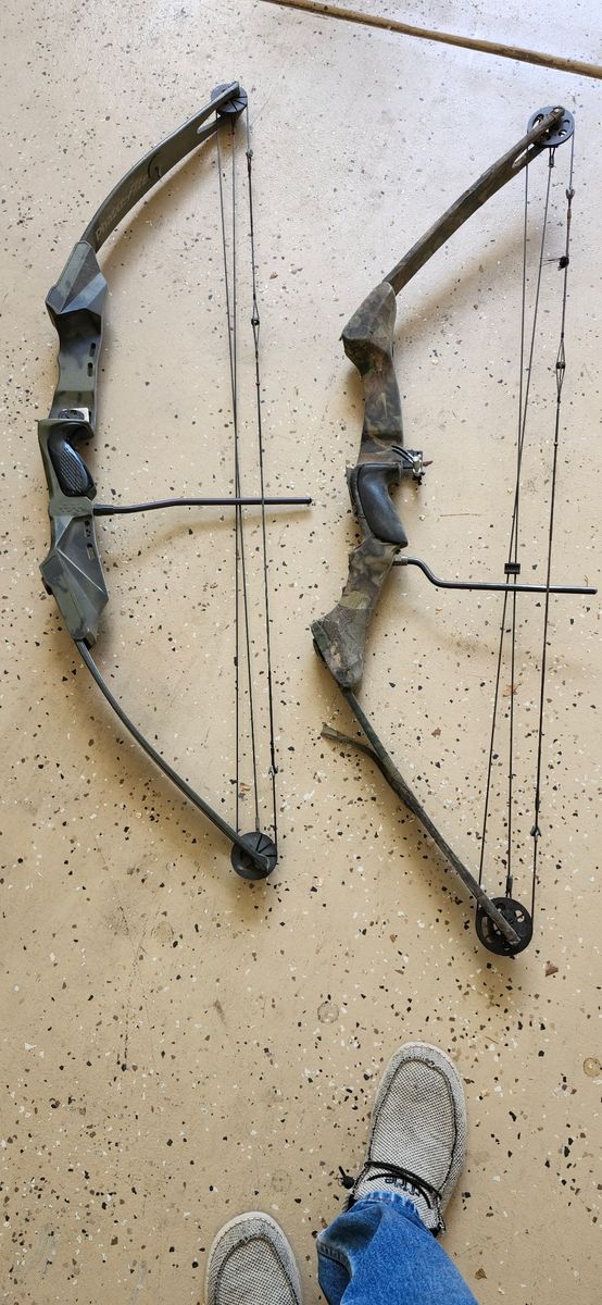 Pair of Compound Bows - One PSE Archery Phaser-Flite, One Camo Unknown Brand