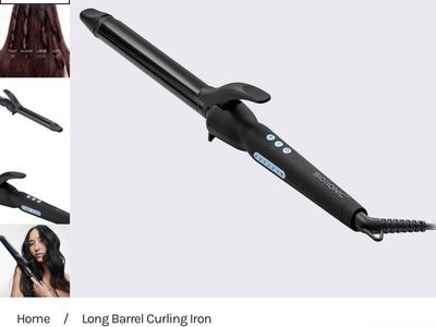 Bio Ionic Long Barrel Curling Iron - Professional Styling Tool