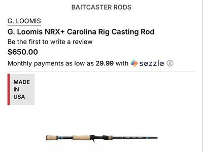 G. Loomis NRX+ Carolina Rig Casting Rod 7'3" Medium Heavy Fast 1pc