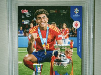 2024 Topps Now UEFA Euro #66 Lamine Yamal National Debut Beckett 9.5 Gem Mint Soccer Card