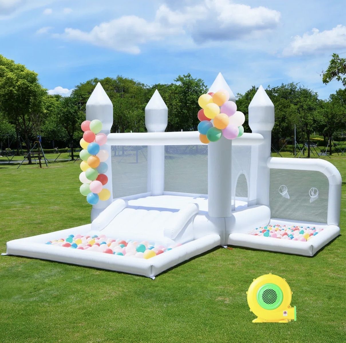 White bounce house rental