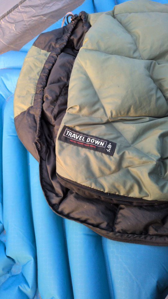REI travel down 45° 500 full summer sleeping bag long