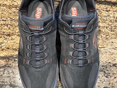 Skechers Men's Relaxed Fit Slip-ins: Respected - Holmgren Charcoal Athletic Shoes Size 13