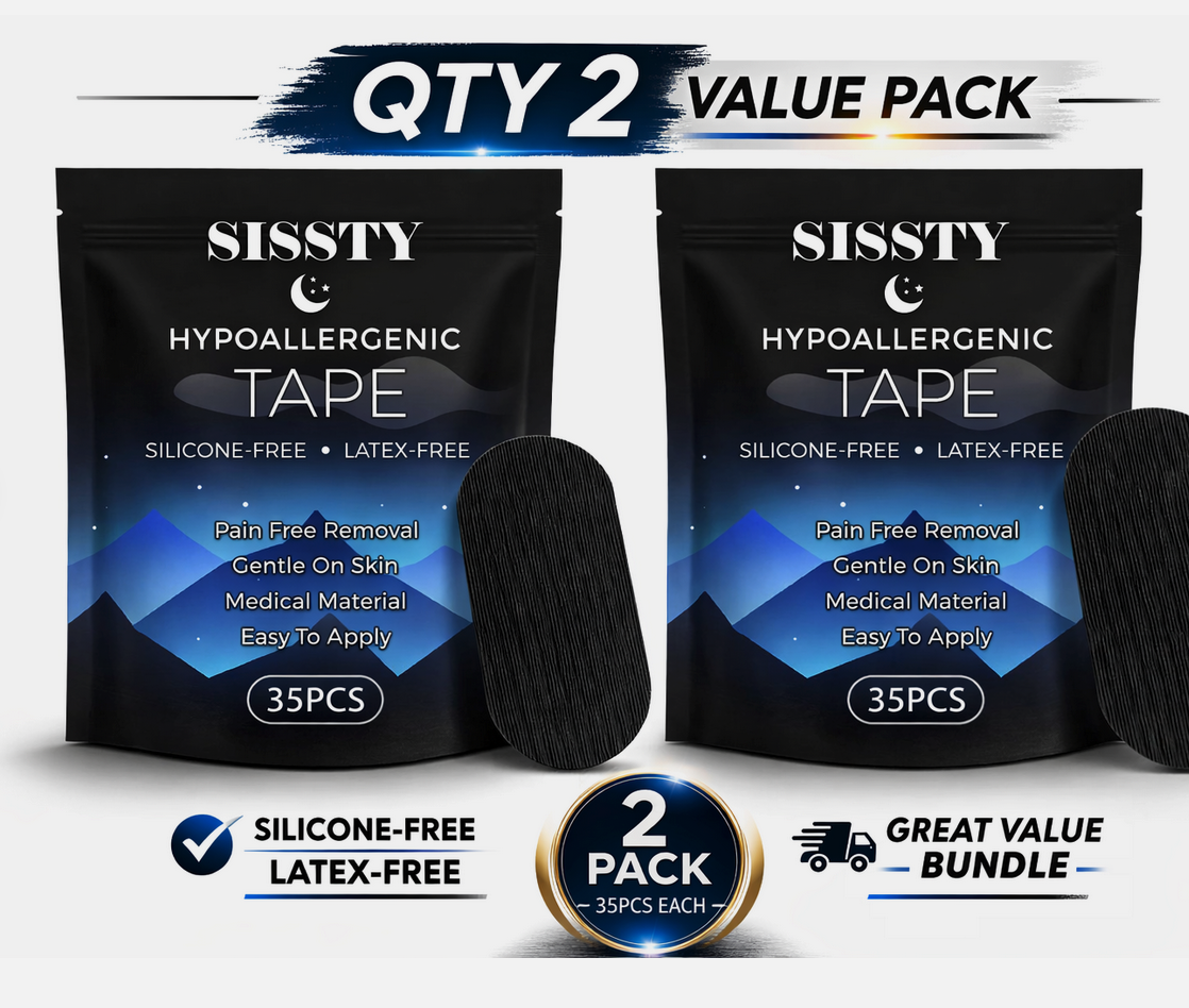 SISSTY Hypoallergenic Tape Silicone-Free Latex-Free QTY 2 (35 PCS Each Pack)