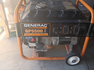 Generac GP5500 Portable Gas-Powered Generator - 5500 Running Watts, 6875 Starting Watts