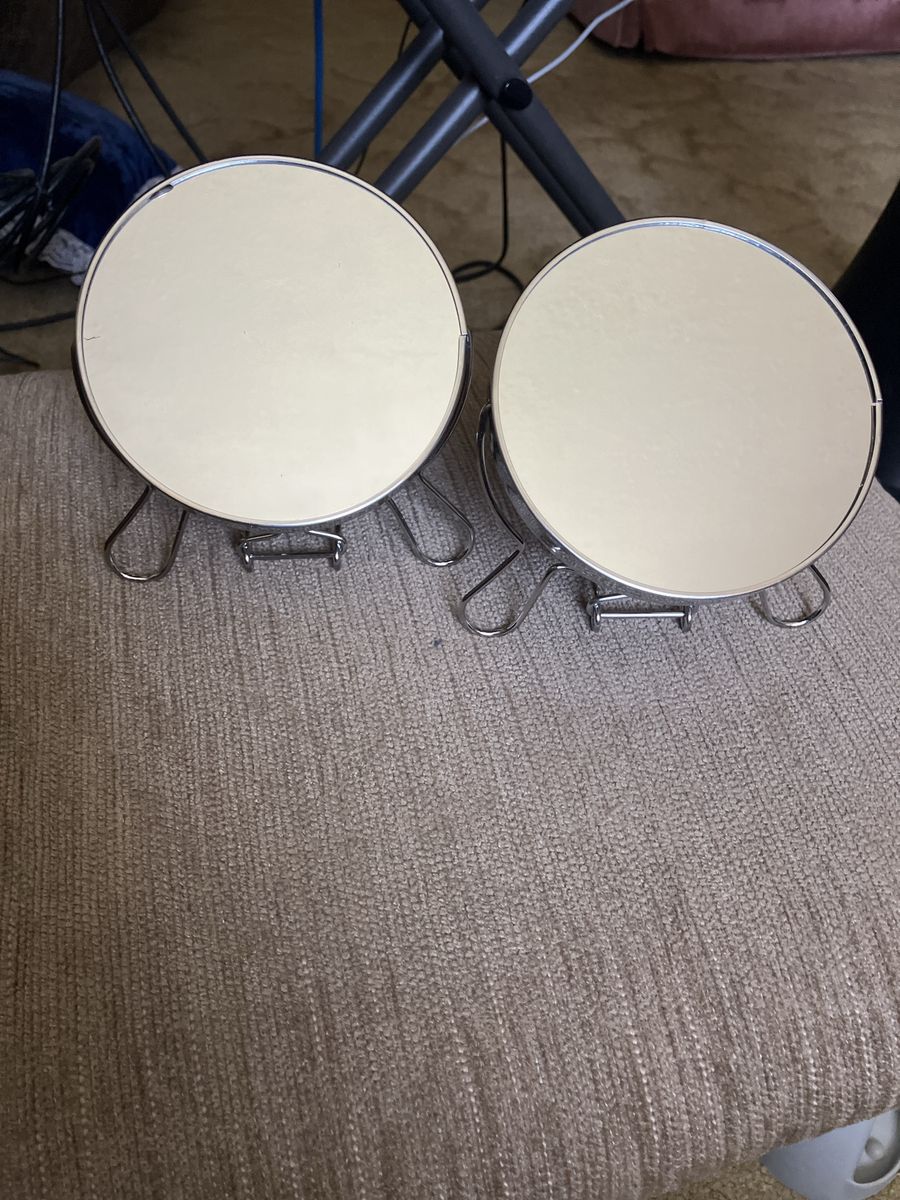 Two New Circular Chrome Desktop Mirrors