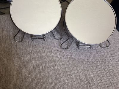 Two New Circular Chrome Desktop Mirrors