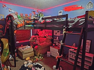 L-Shaped Triple Bunk Bed with Ladders - Space Saving Design