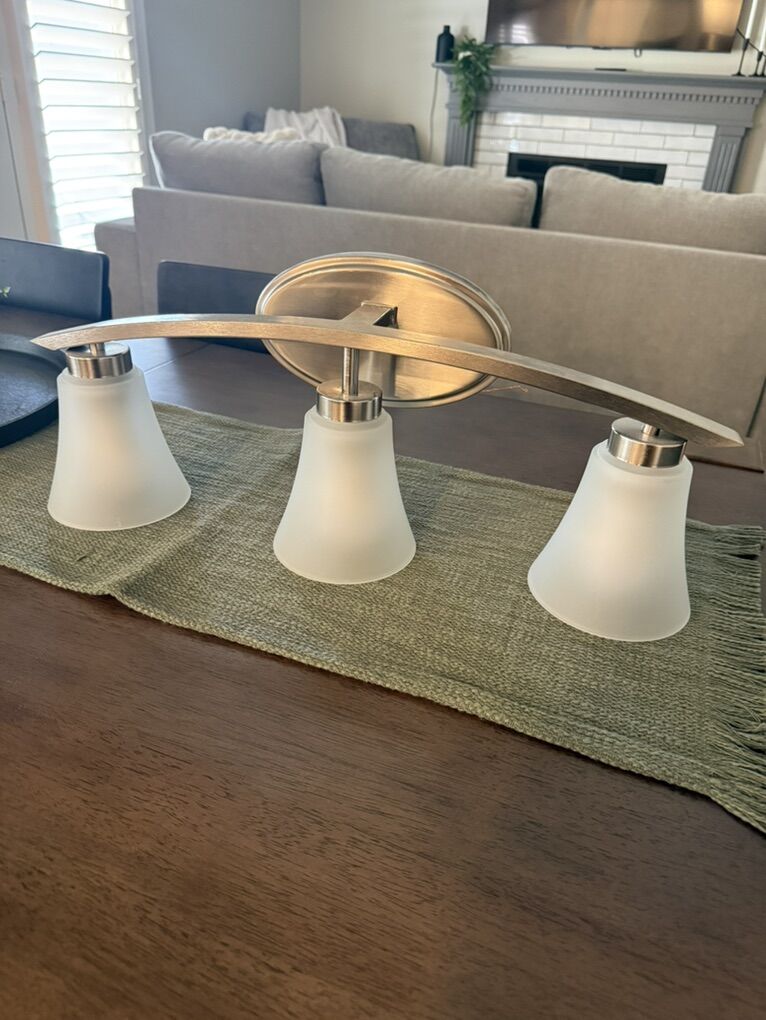 Silver Bathroom Vanity Light