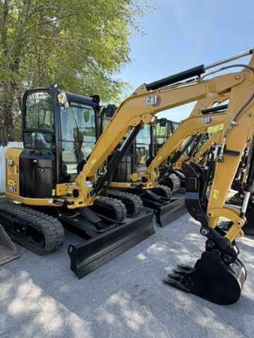 Cat 303.5 Mini Excavator Rental. Thumb and Blade, Enclosed Cab