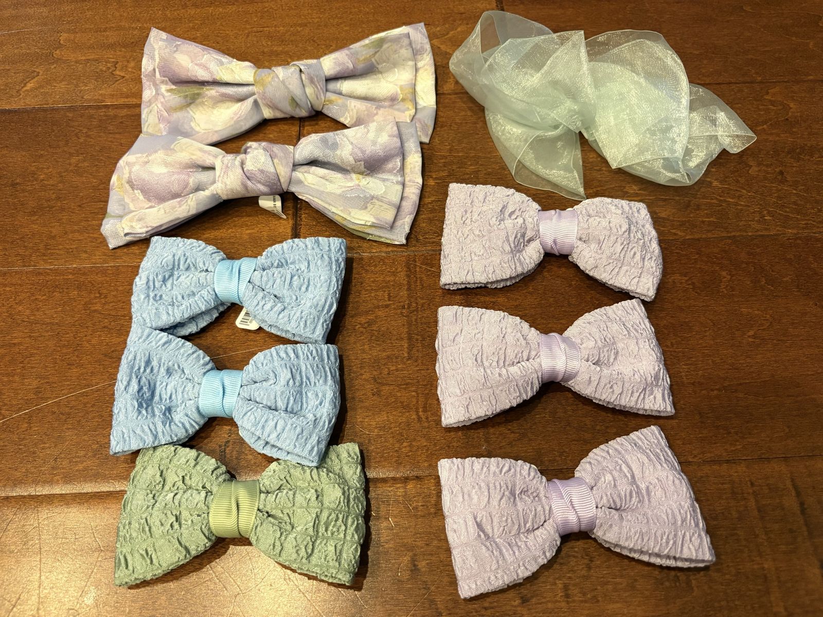 9 New Large Bow Hair Clips